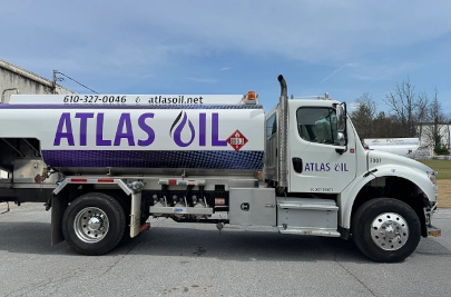 An Atlas Oil truck ready to deliver oil to customers.